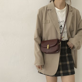 Moodne väike ökonahast kott metallist lukuga