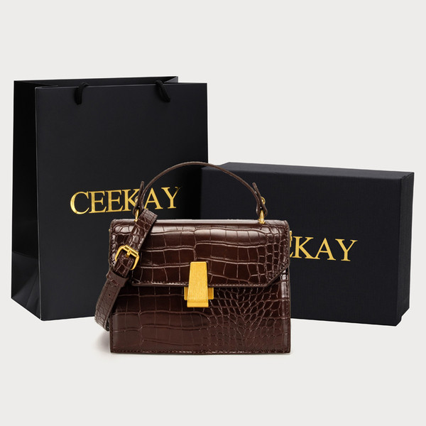 Naiste väike eco-nahast lukuga kott