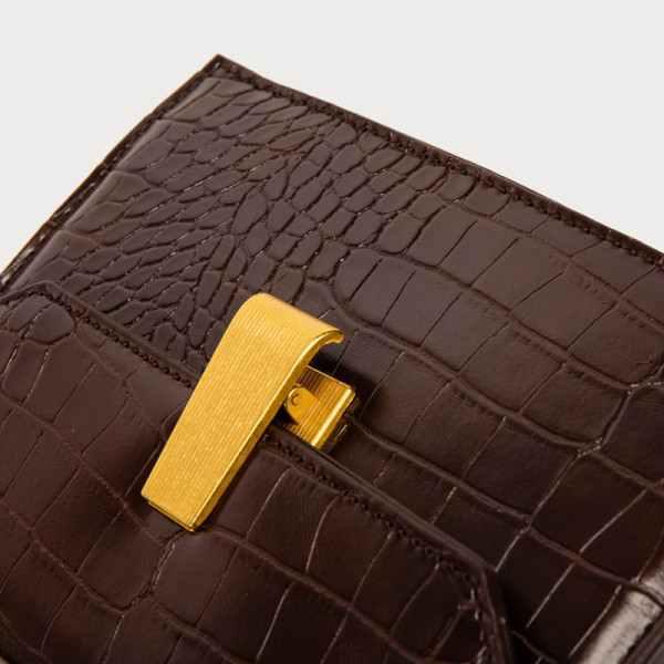 Naiste väike eco-nahast lukuga kott