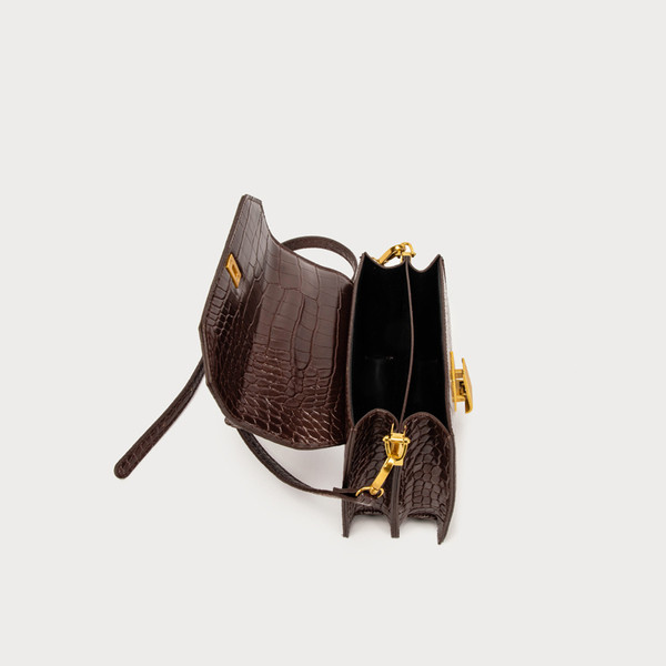 Naiste väike eco-nahast lukuga kott