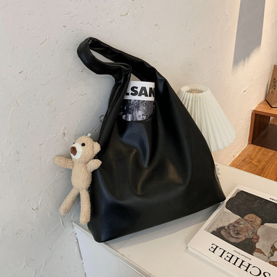 Uut mudelit naiste nahast kott plush ripatsiga