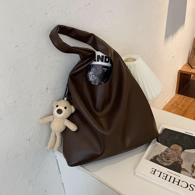 Uut mudelit naiste nahast kott plush ripatsiga