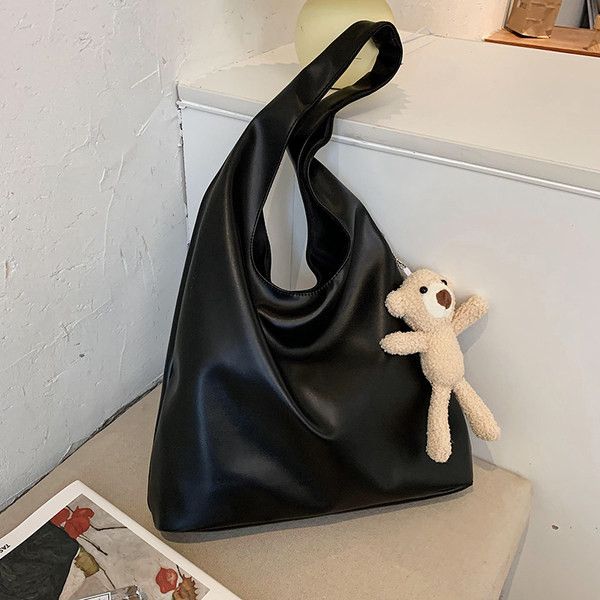 Uut mudelit naiste nahast kott plush ripatsiga