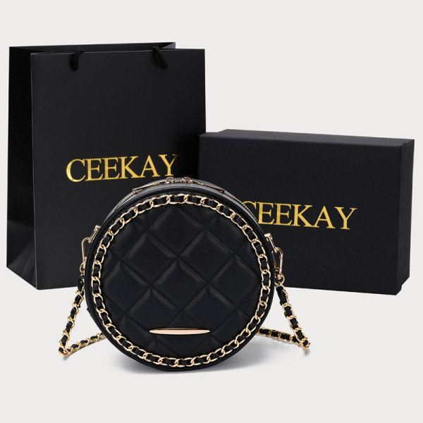 Moderna ženska okrugla torba sa patentnim zatvaračem