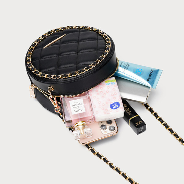 Moderna ženska okrugla torba sa patentnim zatvaračem