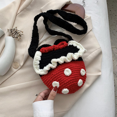 Νέο μοντέλο πλεκτή γυναικεία τσάντα ώμου