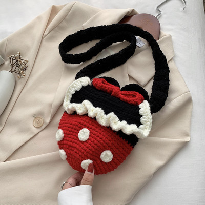 Νέο μοντέλο πλεκτή γυναικεία τσάντα ώμου