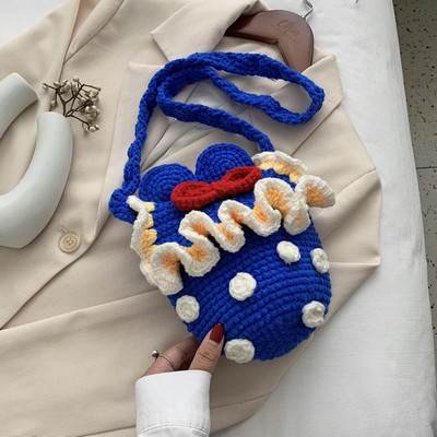 Νέο μοντέλο πλεκτή γυναικεία τσάντα ώμου