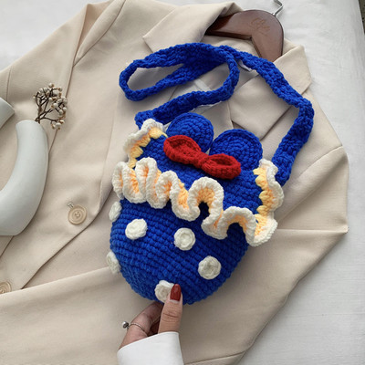 Νέο μοντέλο πλεκτή γυναικεία τσάντα ώμου