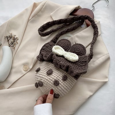 Νέο μοντέλο πλεκτή γυναικεία τσάντα ώμου