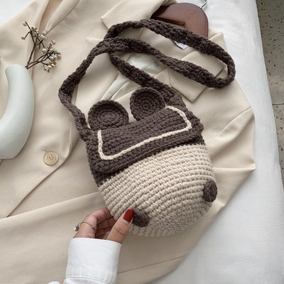 Νέο μοντέλο πλεκτή γυναικεία τσάντα ώμου