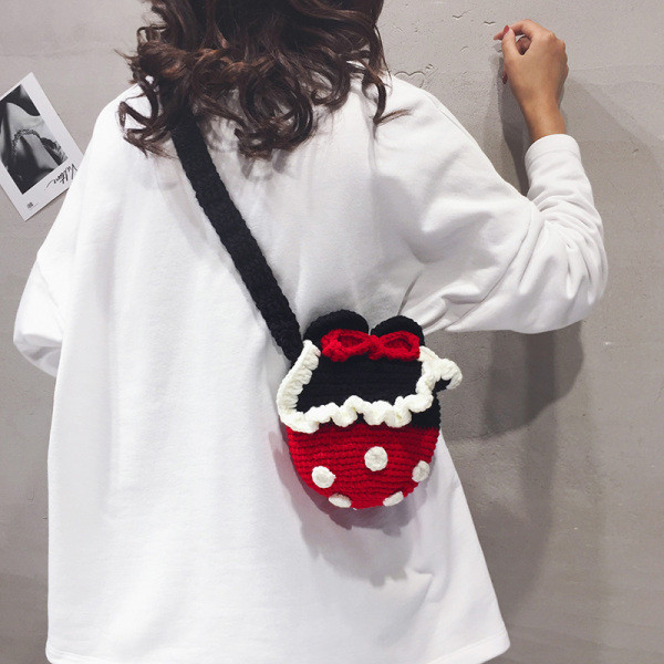 Νέο μοντέλο πλεκτή γυναικεία τσάντα ώμου