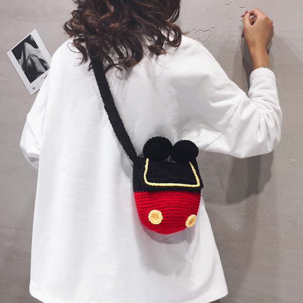 Νέο μοντέλο πλεκτή γυναικεία τσάντα ώμου