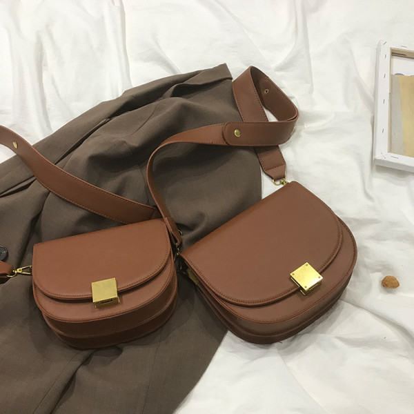 Öko-nahast moodne naiste kott metallist pandlaga