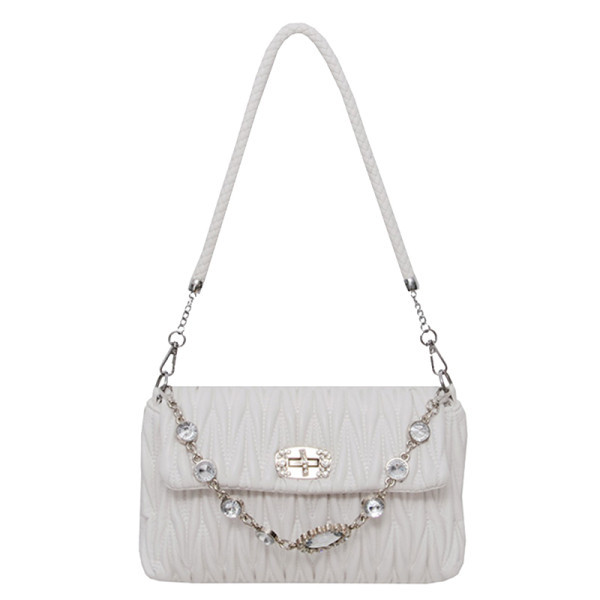 Stílusos női táska fém díszítéssel és két füllel