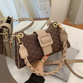 Pruunis ja beežis naiste vabaajakott