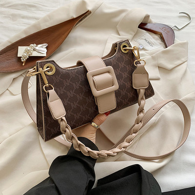 Pruunis ja beežis naiste vabaajakott