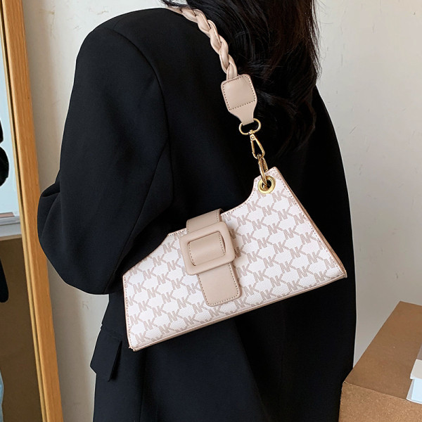 Pruunis ja beežis naiste vabaajakott