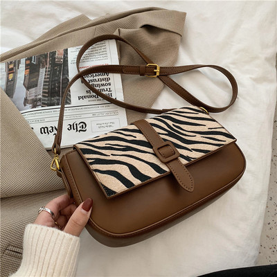 Нов модел елегантна дамска чанта с животински принт