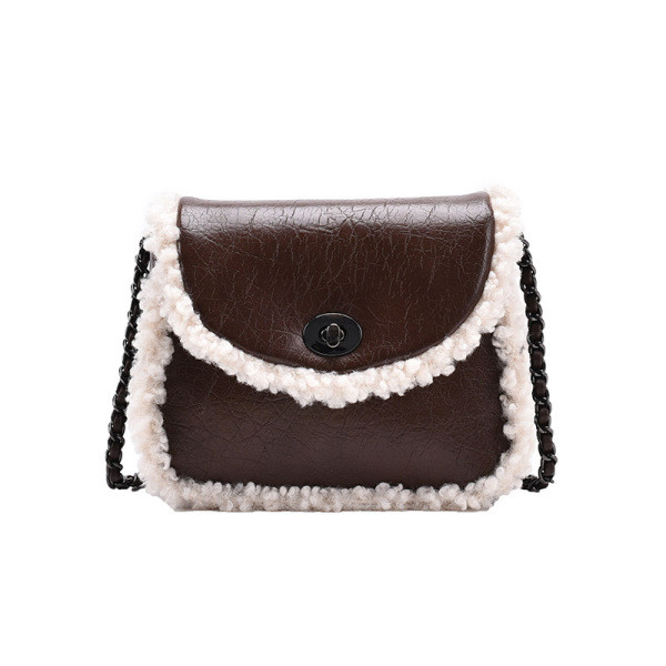 Φθινόπωρο-χειμωνιάτικη τσάντα από οικολογικό δέρμα και γούνα