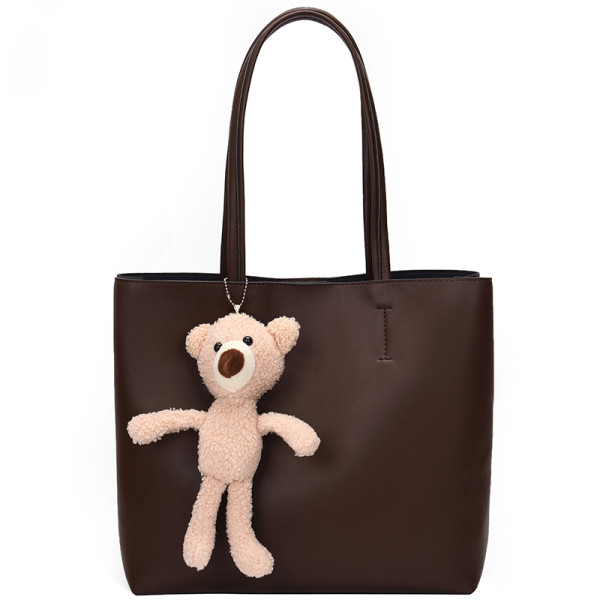 Suur nahast kott 3D ripatsiga