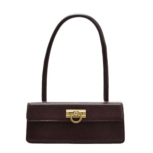 Új modell női bőrtáska fém rögzítéssel és bőr fogantyúval