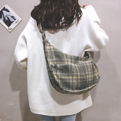 Új modell női kockás válltáska