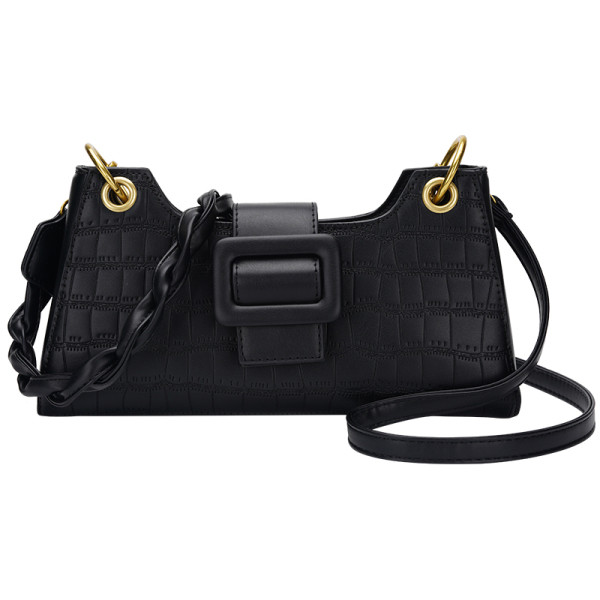 Bőr női táska csattal - két színben