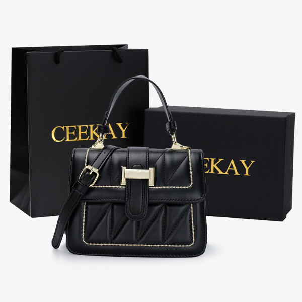 Bőr kézitáska rövid és hosszú fogantyúval