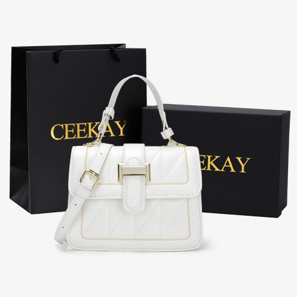 Bőr kézitáska rövid és hosszú fogantyúval