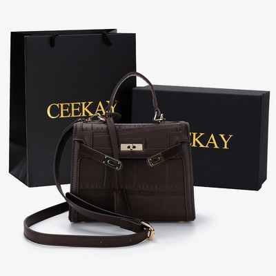 Stiilne naiste nahast kott lukuga