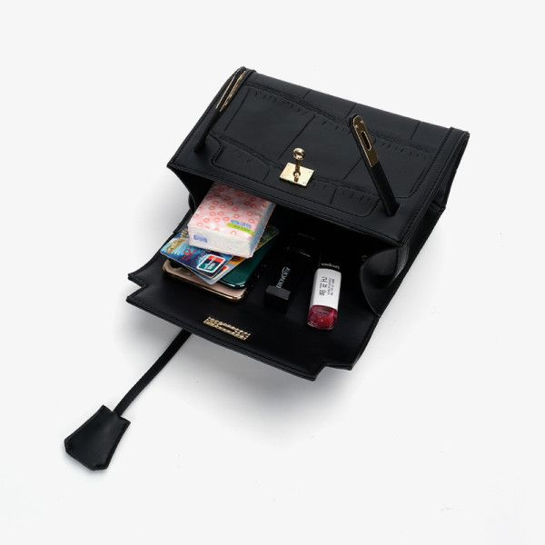 Stiilne naiste nahast kott lukuga