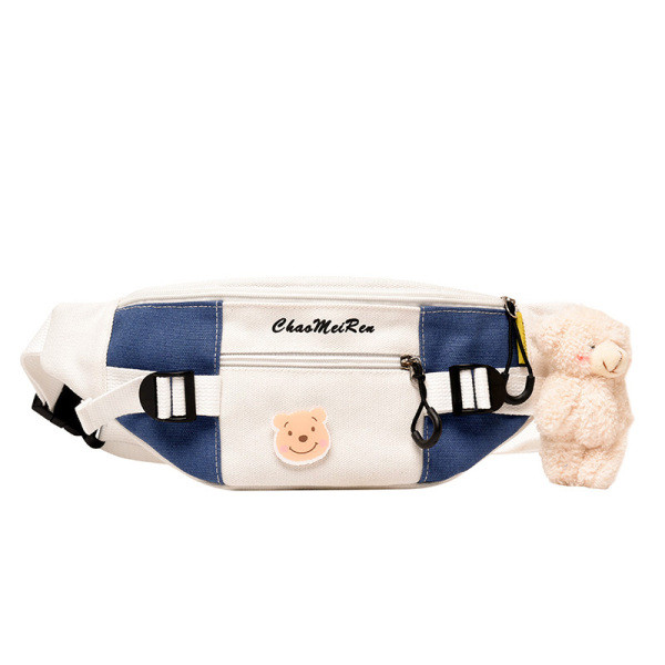 Új modell női válltáska cipzárral és medve medállal