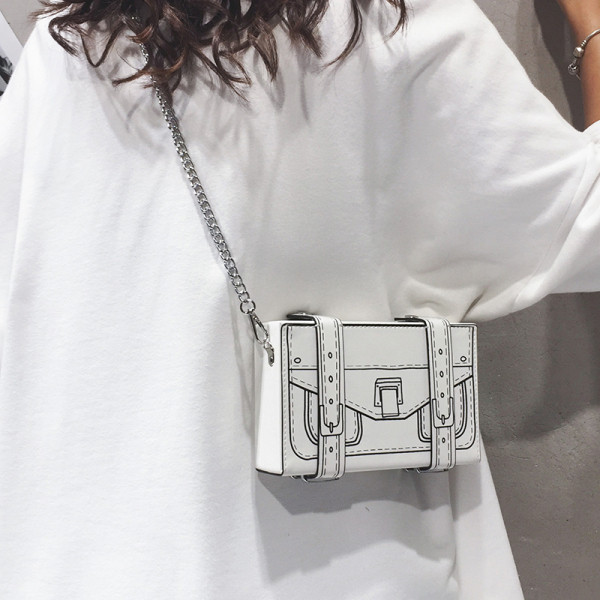 Naiste väike metallist ketiga kott