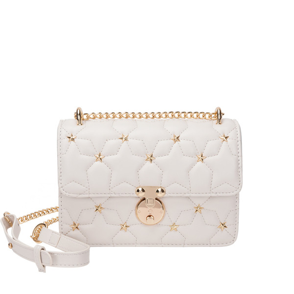 Stiilne naiste nahast kott metallist elementidega