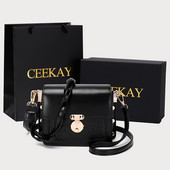 Έκο δερμάτινη τσάντα με μακριά δερμάτινη λαβή σε τρία χρώματα