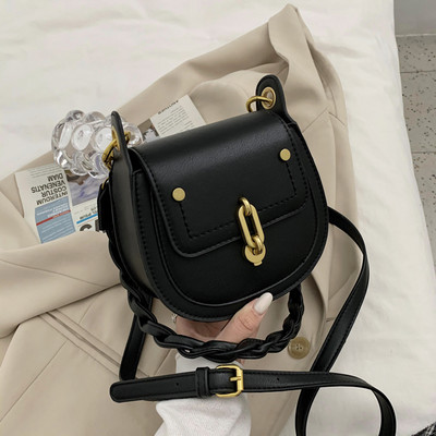 Öko-nahast valmistatud vabaaja naiste kott metallist elementidega