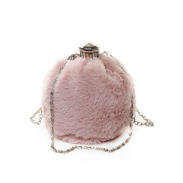 Mala puhasta ženska torba s metalnom kopčom i lancem