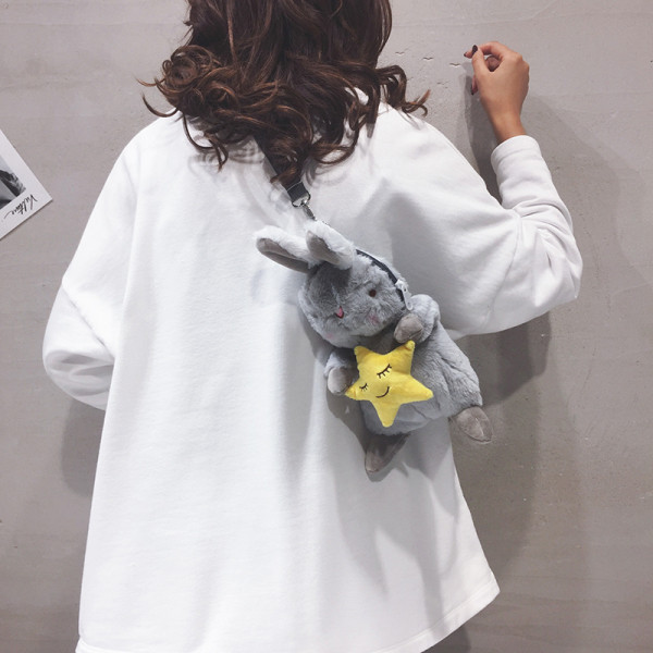 Nyúl formájú, mindennapos női pehelytáska