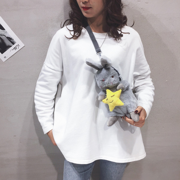 Nyúl formájú, mindennapos női pehelytáska