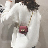 Väike metallkinnitusega kunstnahast kott