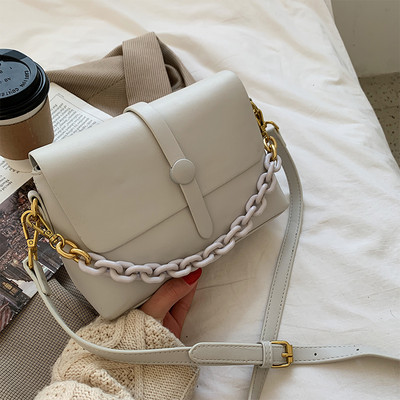 Moodne reguleeritava käepidemega nahast naistekott