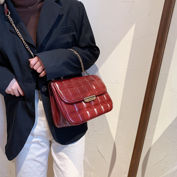 Naiste väike metallist kinnitusega kunstnahast kott