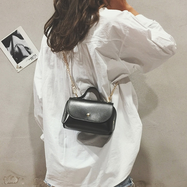 Öko-nahast naiste minikott metallist ketiga