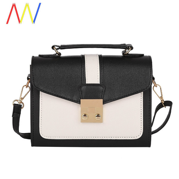 Eko bőrből készült modern női táska fém csattal