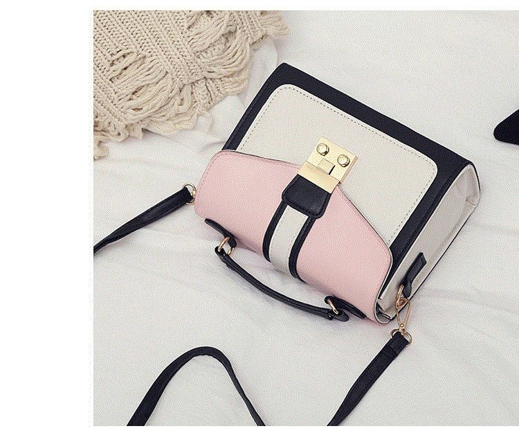 Eko bőrből készült modern női táska fém csattal