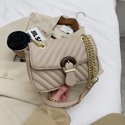 Új modell bőr kézitáska fém válllánccal