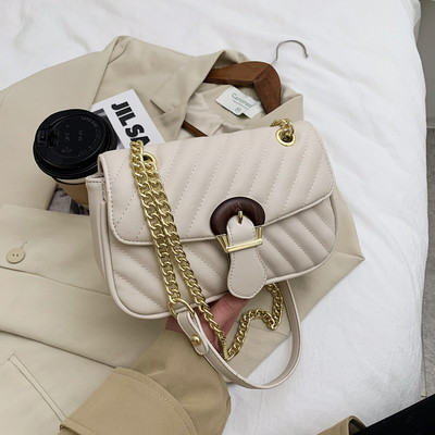 Új modell bőr kézitáska fém válllánccal