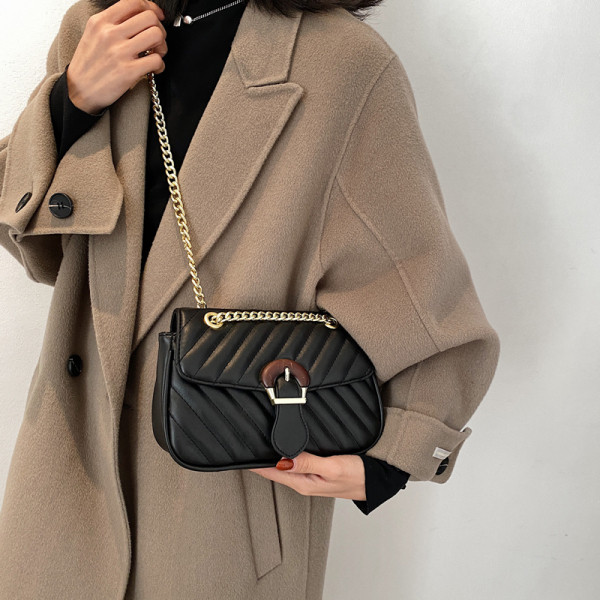 Új modell bőr kézitáska fém válllánccal