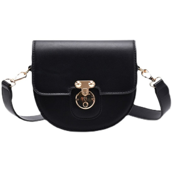 Ženska kožna torba s metalnim kopčanjem i kožnom ručkom